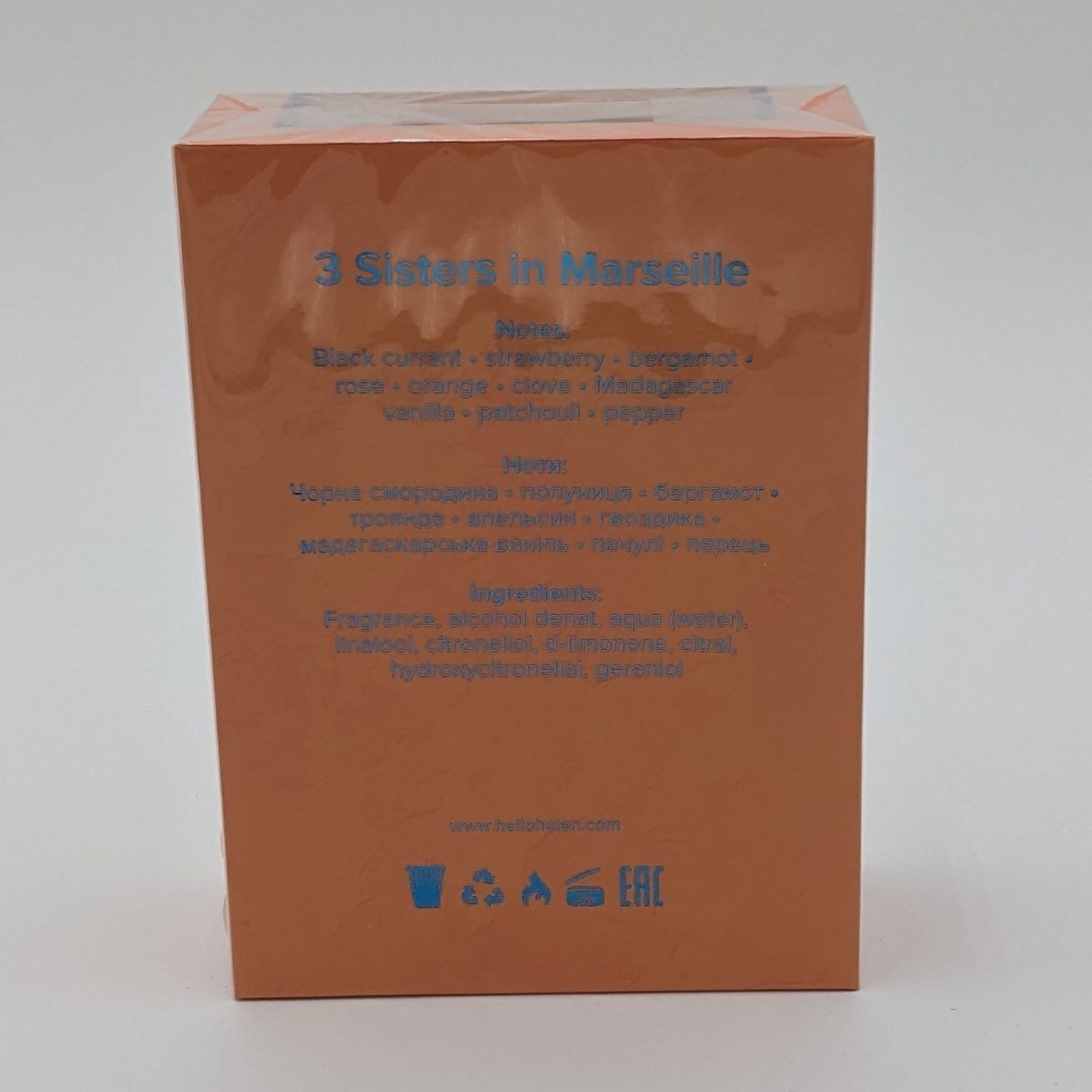 3 Sisters in Marseille - HelloHelen - Eau de parfum - 50ml - boite arrière