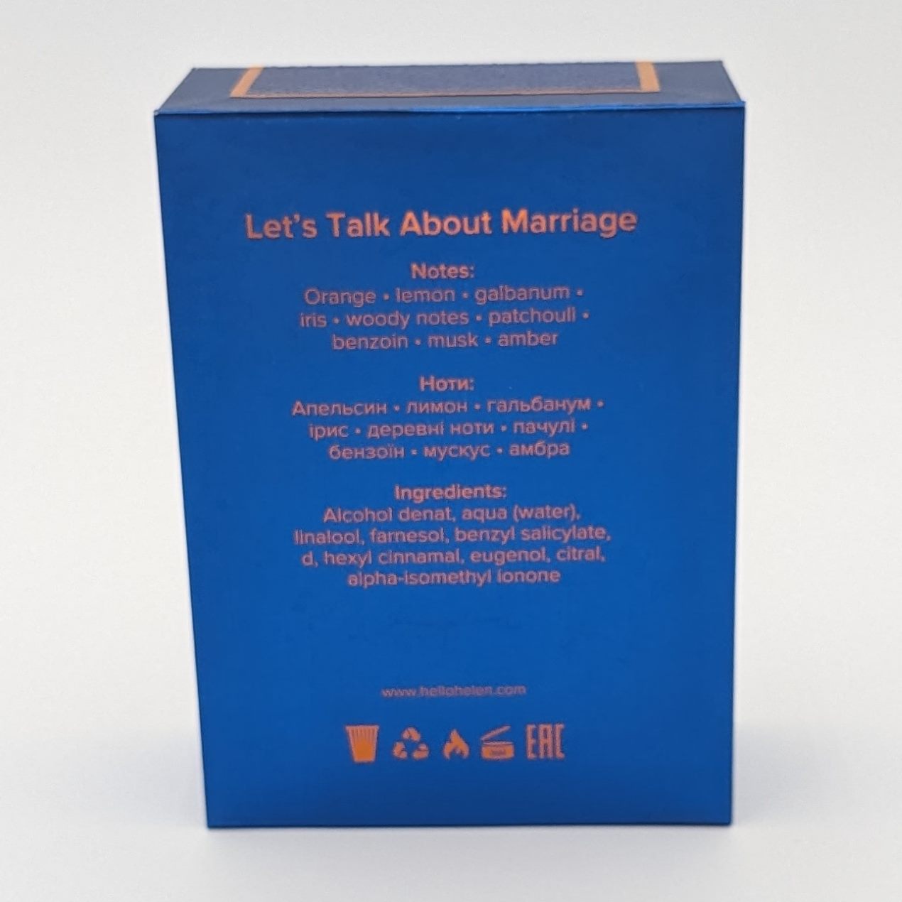 Let's talk about marriage - HelloHelen - Eau de parfum femme boîte dos