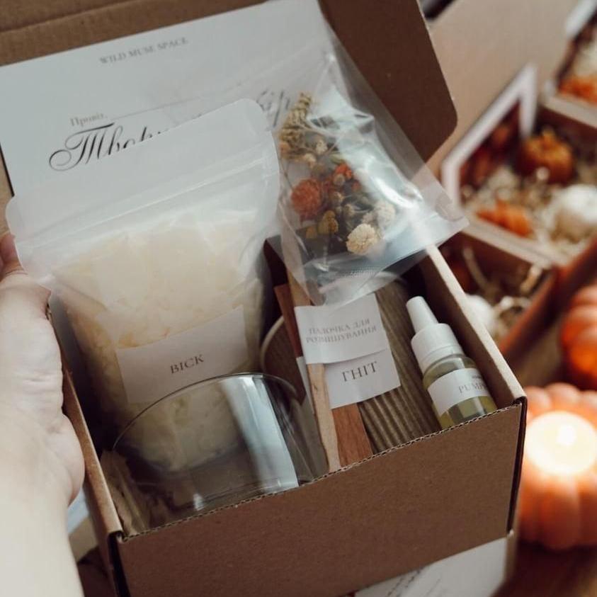 Kit de fabrication de bougie contenu de la boite