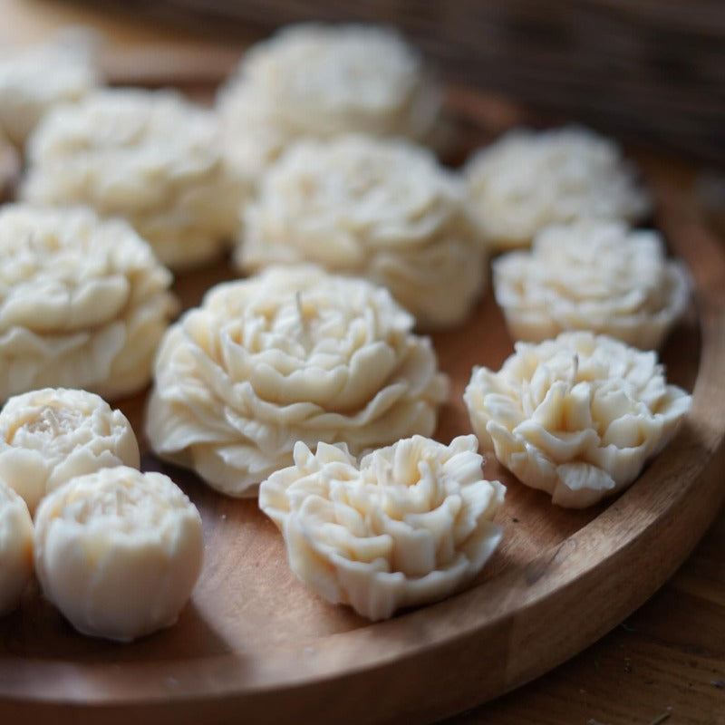 Coffret cadeau bougies parfumées "Pivoines"