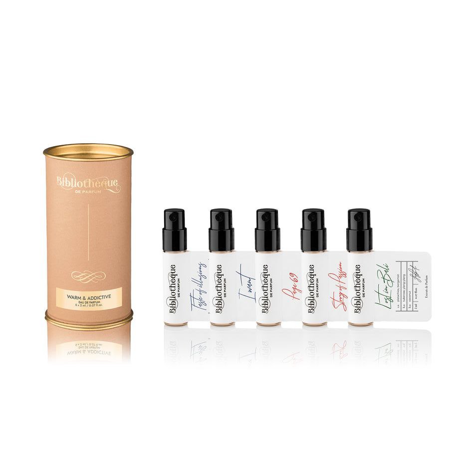 5 Echantillons de découverte "Frais et Vibrant" - Bibliothèque de Parfum