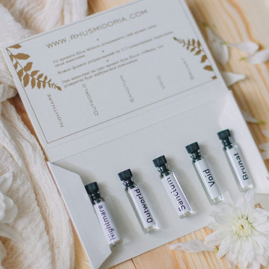 5 Echantillons de parfum bio - Unisexe - Rhus Midoria