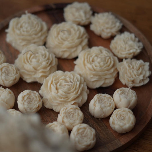 Coffret cadeau bougies parfumées "Pivoines"