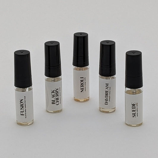 5 Echantillons de découverte - ZETARI - Eau de parfum - flacons et boite