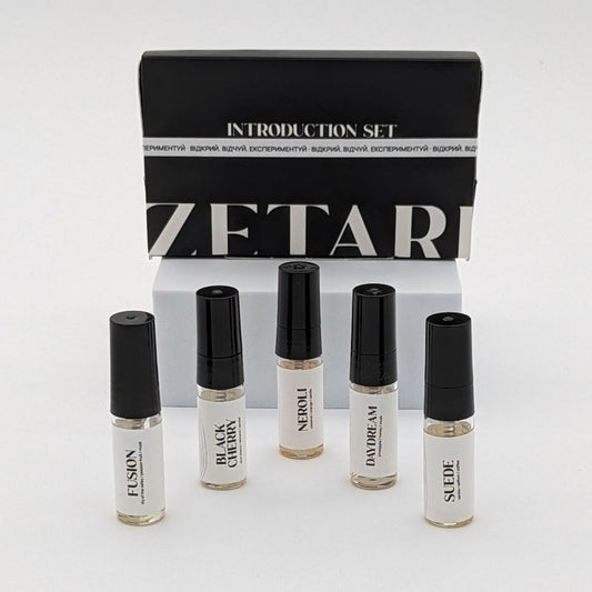 5 Echantillons de découverte - ZETARI - Eau de parfum - flacons et boite